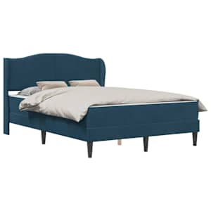 vidaXL Voodi raam peaga Sinine 160 x 200 cm Samet