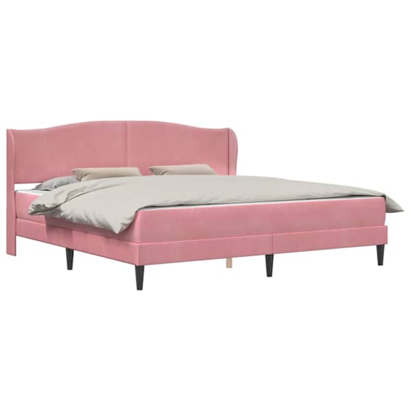 vidaXL Voodi raam peaga Roosa 180 x 200 cm Samet