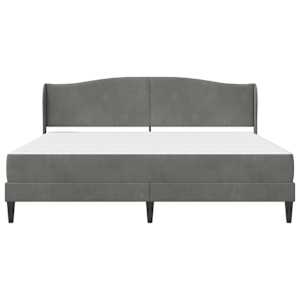 Rám postele s čelo Tmavě šedá 200 x 200 cm Samet - obrázek 6