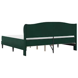 Rám postele s čelo Tmavě zelená 200 x 200 cm Samet - obrázek 8