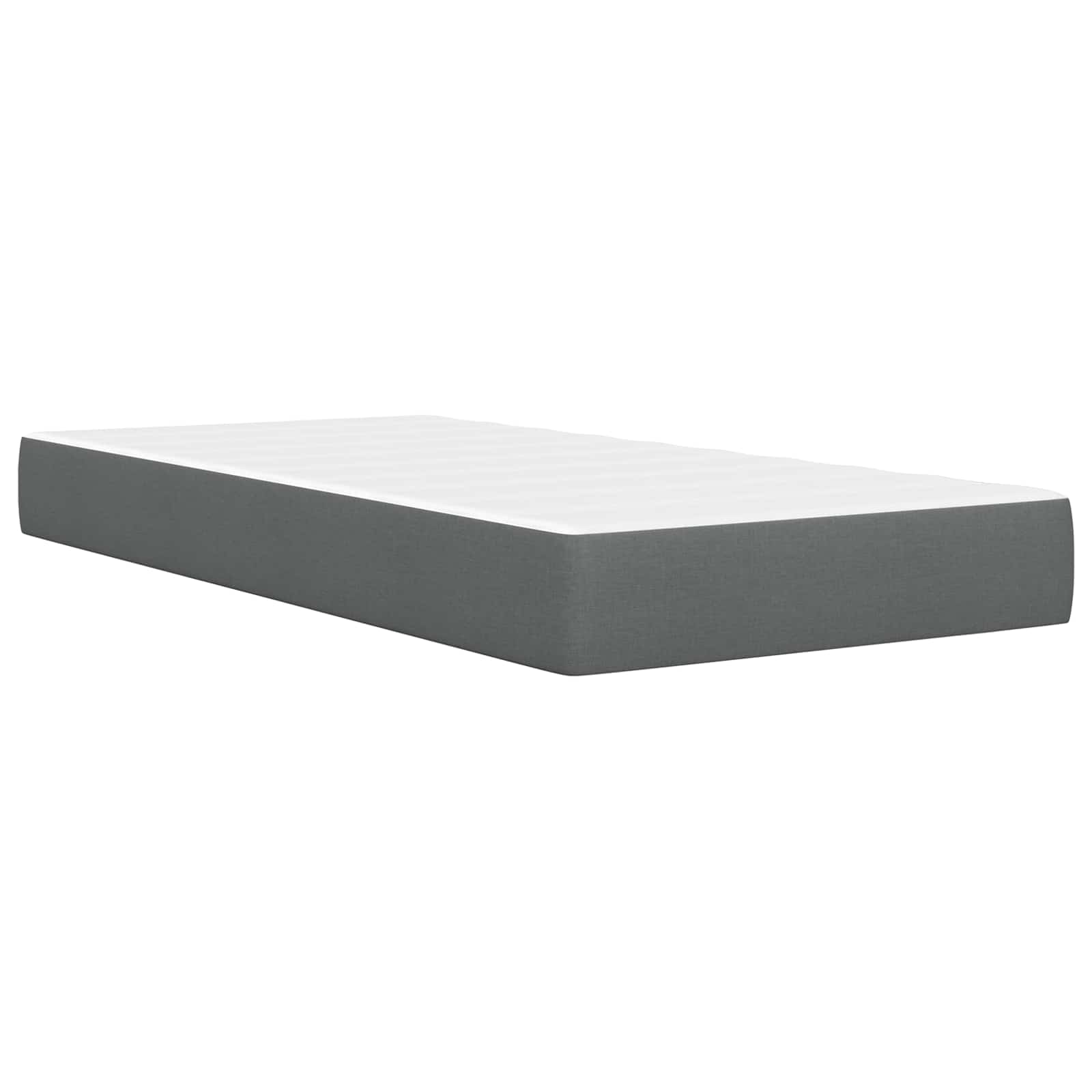 Posteljni okvir z vzmetnico Temno siva 90 x 190 cm blago - slika 5