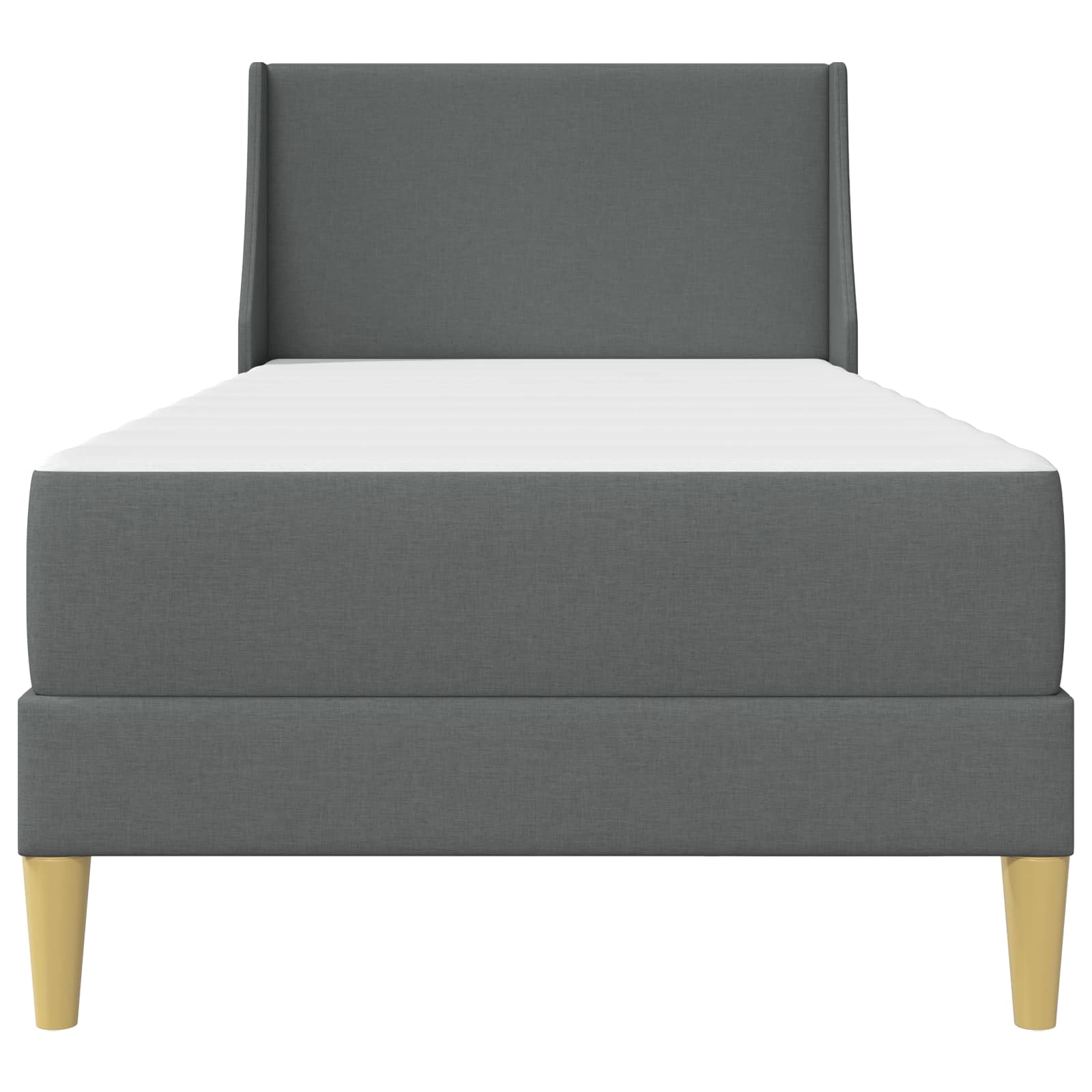 Posteljni okvir z vzmetnico Temno siva 90 x 190 cm blago - slika 6
