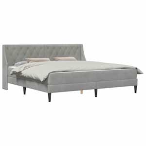 vidaXL Voodiraam madratsiga peaga Helehall 180 x 200 cm Samet