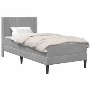 vidaXL Voodiraam madratsiga peaga Helehall 90 x 190 cm Samet