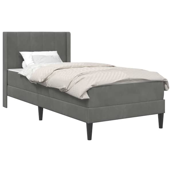 vidaXL Voodiraam madratsiga peaga Tumehall 90 x 190 cm Samet