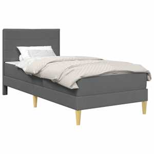 vidaXL Voodiraam madratsiga peaga Tumehall 90 x 190 cm kangas