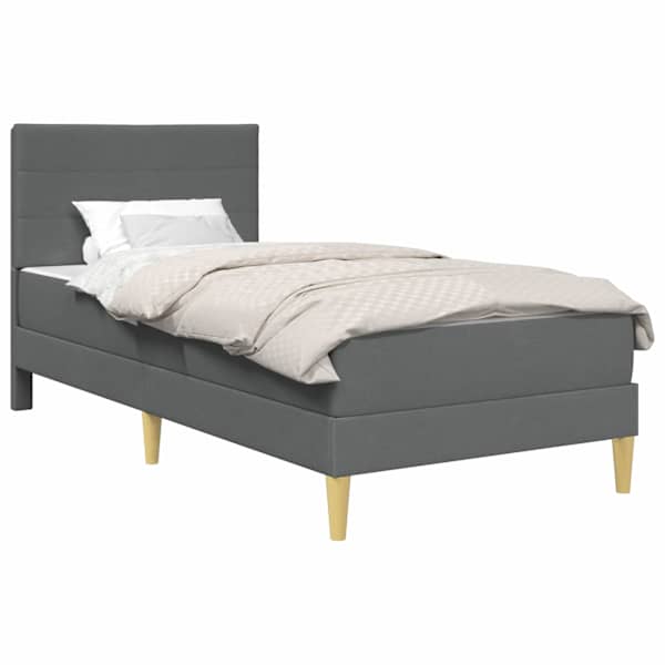 vidaXL Voodiraam madratsiga peaga Tumehall 90 x 190 cm kangas