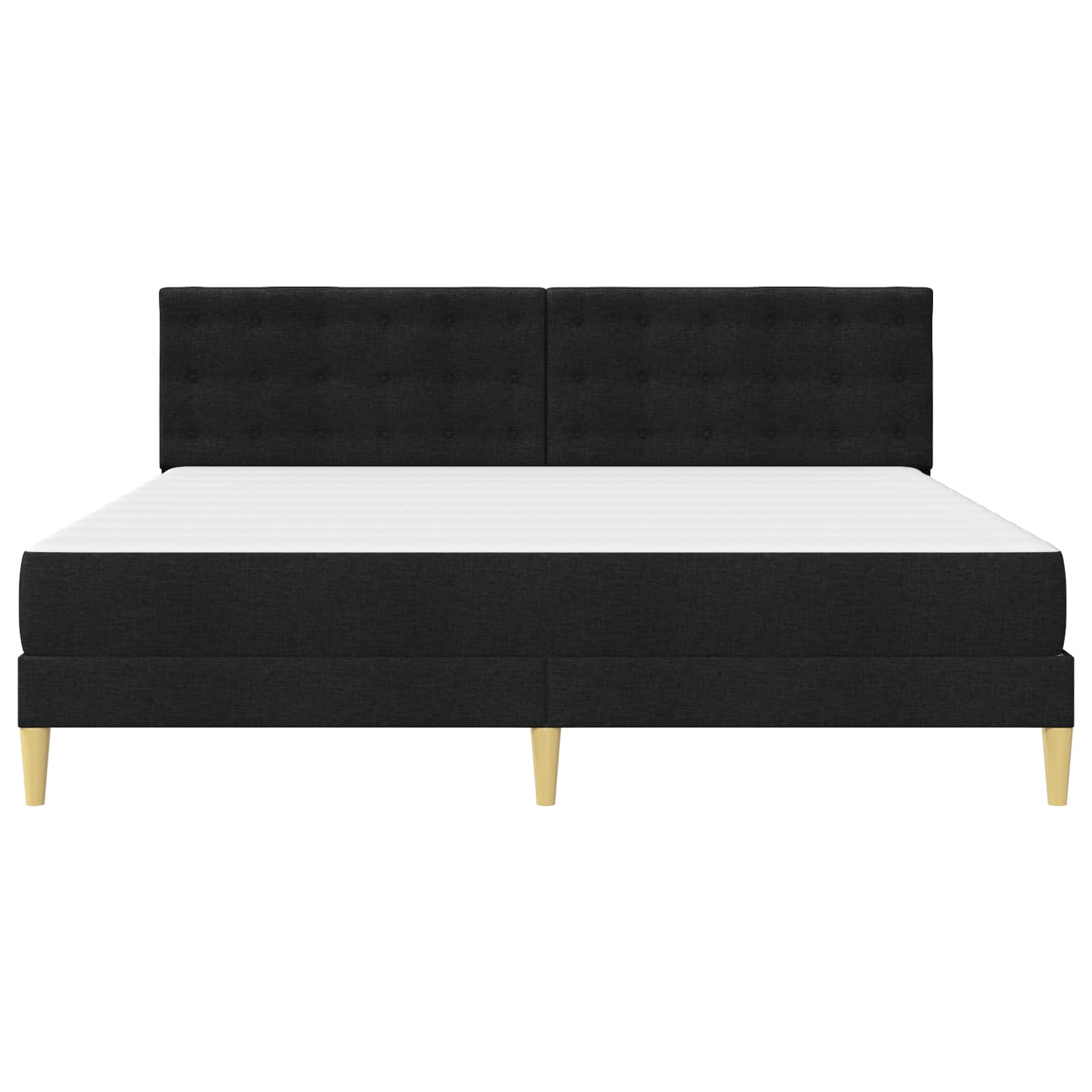 vidaXL Bettgestell mit Matratze Schwarz 180 x 200 cm Stoff – Bild 6