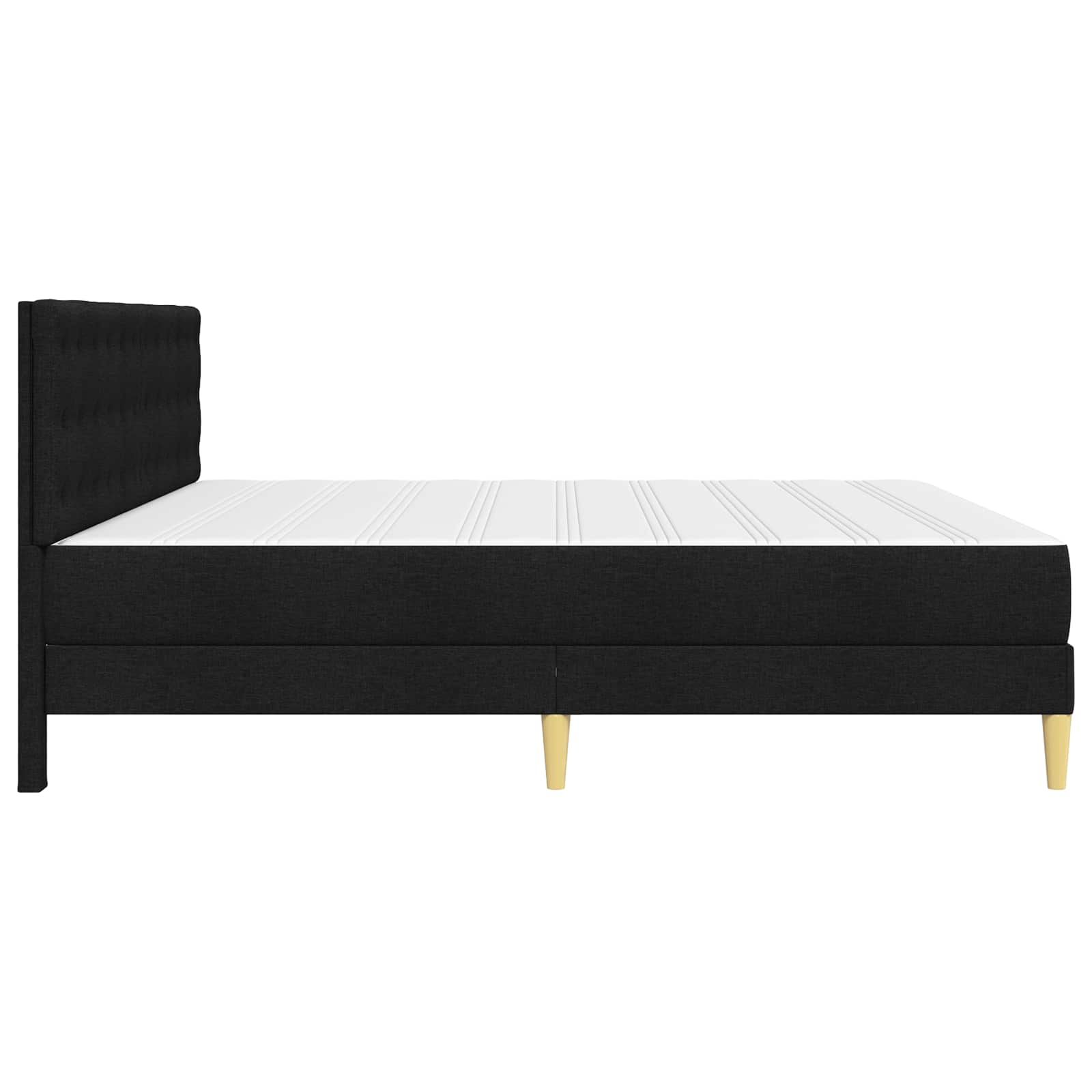 vidaXL Bettgestell mit Matratze Schwarz 180 x 200 cm Stoff – Bild 7