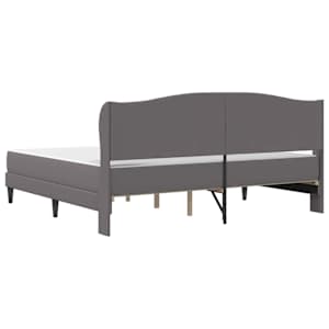 Rám postele s čelo Šedá 180 x 200 cm Umělá kůže - obrázek 8