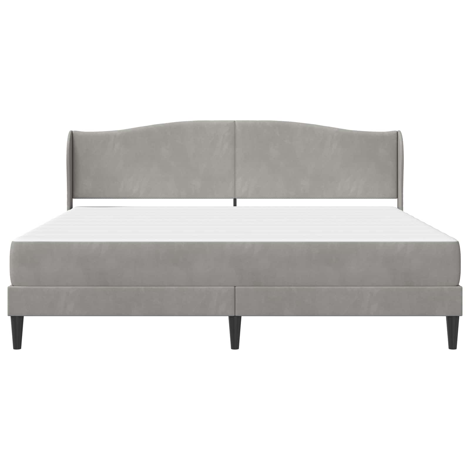 Sängyn runko päätyllä Vaaleanharmaa 6FT Super King Size Sametti - Image 6