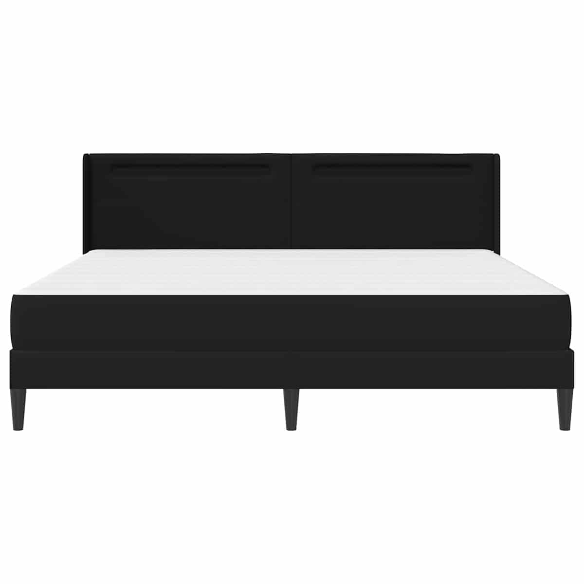 Sengeramme med madras Sort 180 x 200 cm Kunstlæder - Billede 8