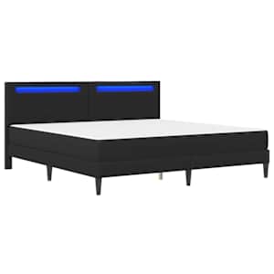 Rám postele s LED pásky s čelo Černá 180 x 200 cm Umělá kůže - obrázek 5