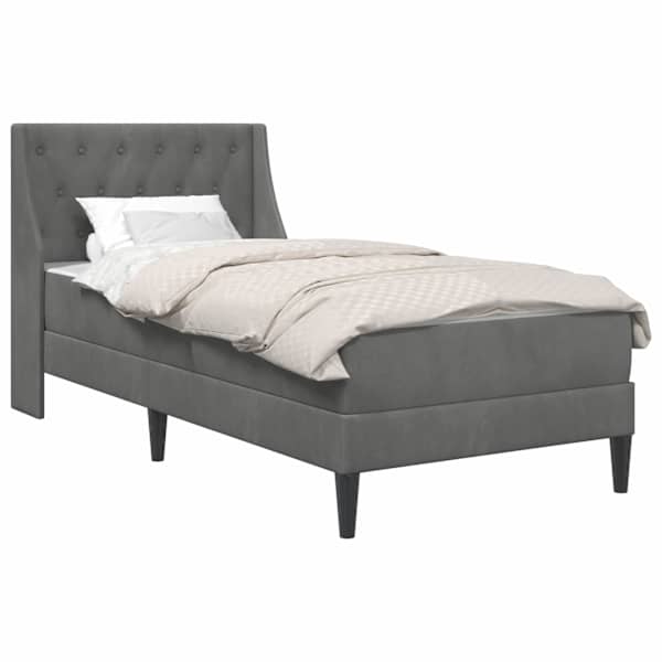vidaXL Voodiraam madratsiga Tumehall 90 x 200 cm Samet