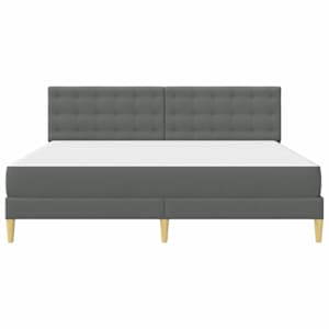 Rám postele s matrací s čelo Tmavě šedá 180 x 200 cm textil - obrázek 6