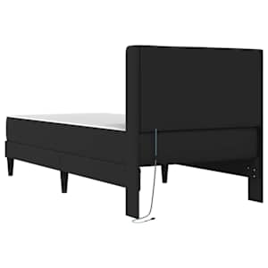 Rám postele s matrací s LED pásky Černý 90 x 190 cm Umělá kůže - obrázek 10