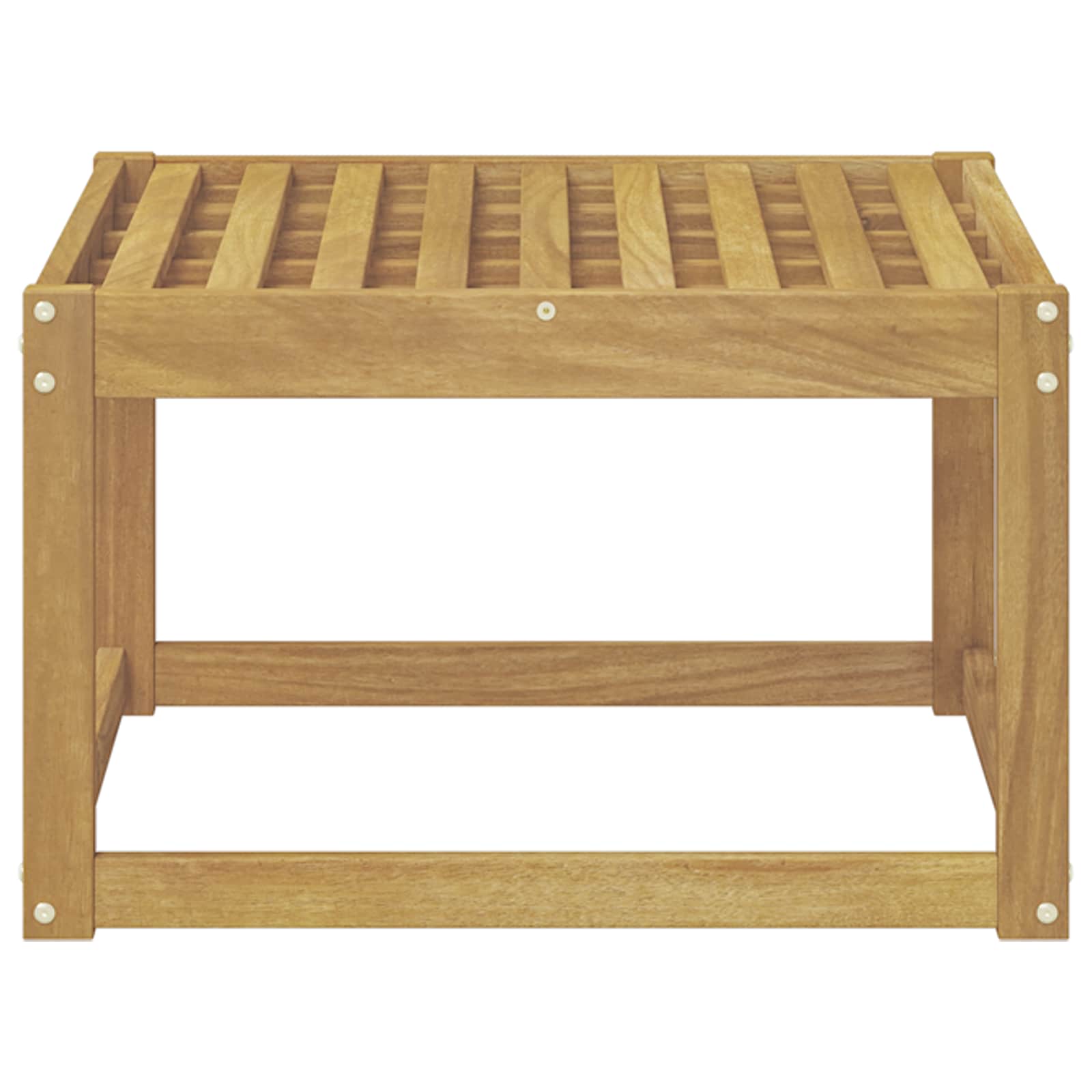 Outdoor Hocker Massief Acaciahout Wit 59 x 59 x 37 cm image 3