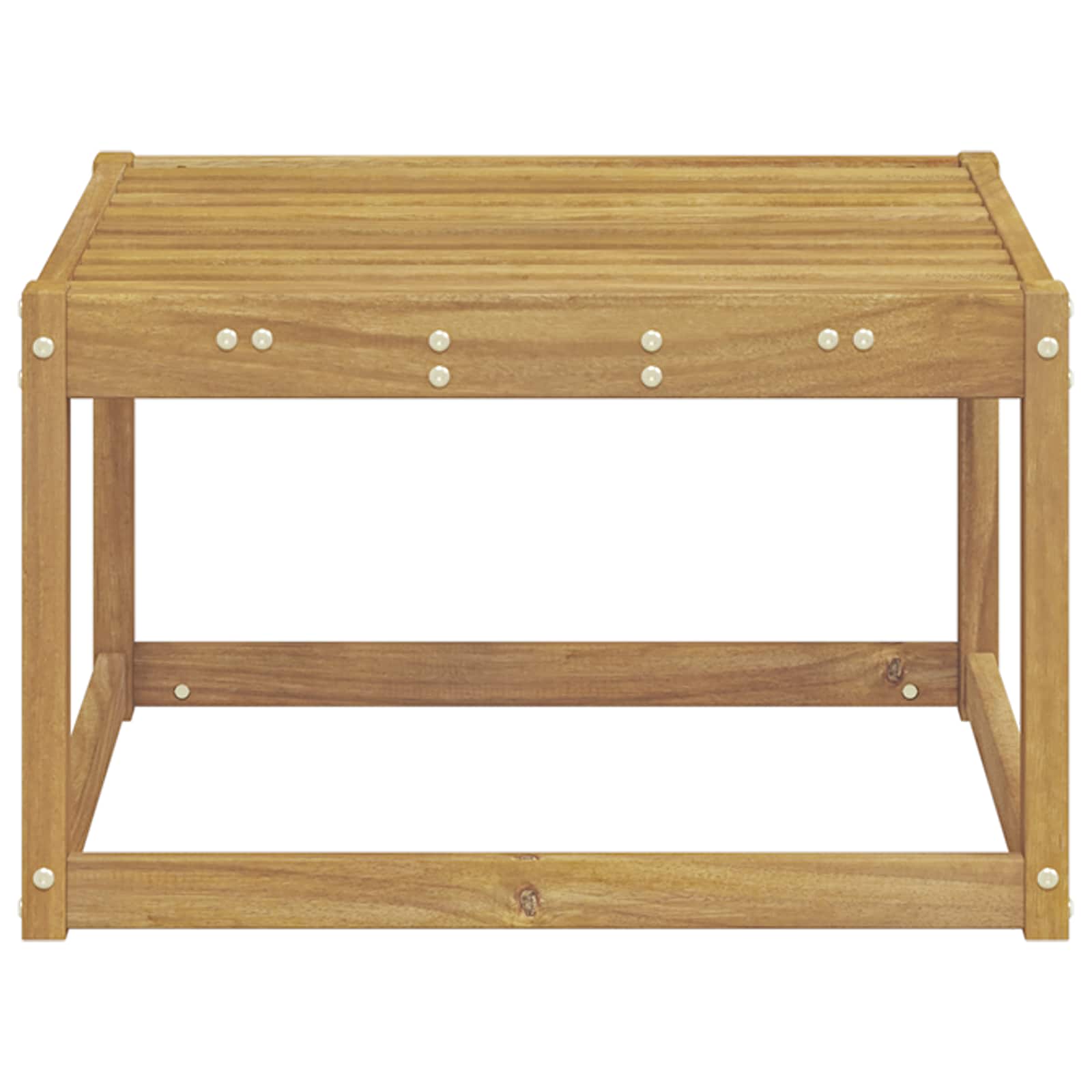Outdoor Hocker Massief Acaciahout Wit 59 x 59 x 37 cm image 4