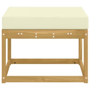 Outdoor Hocker Masivní akátové dřevo Bílá - obrázek 4