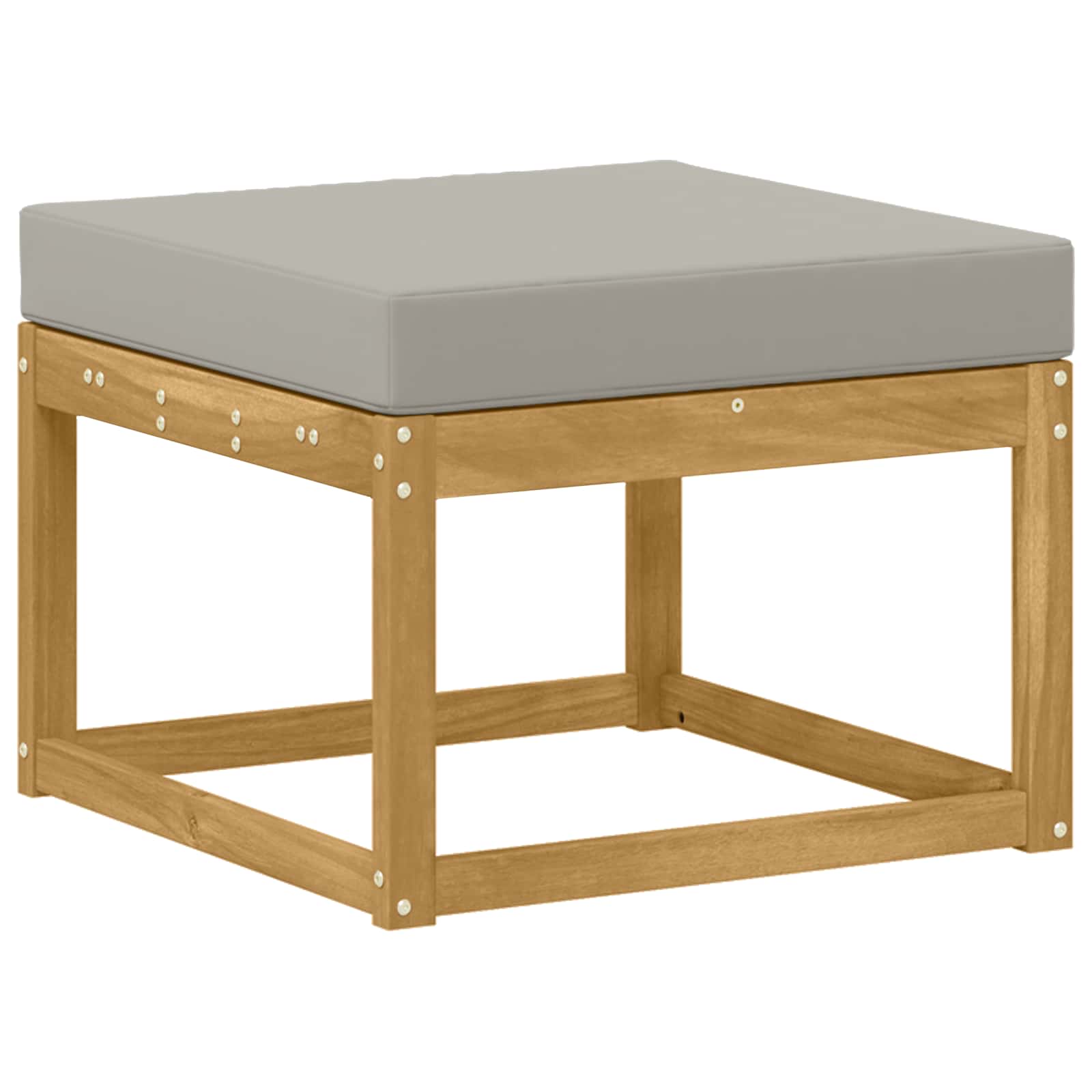 Outdoor Hocker Massief Acaciahout Wit image 2