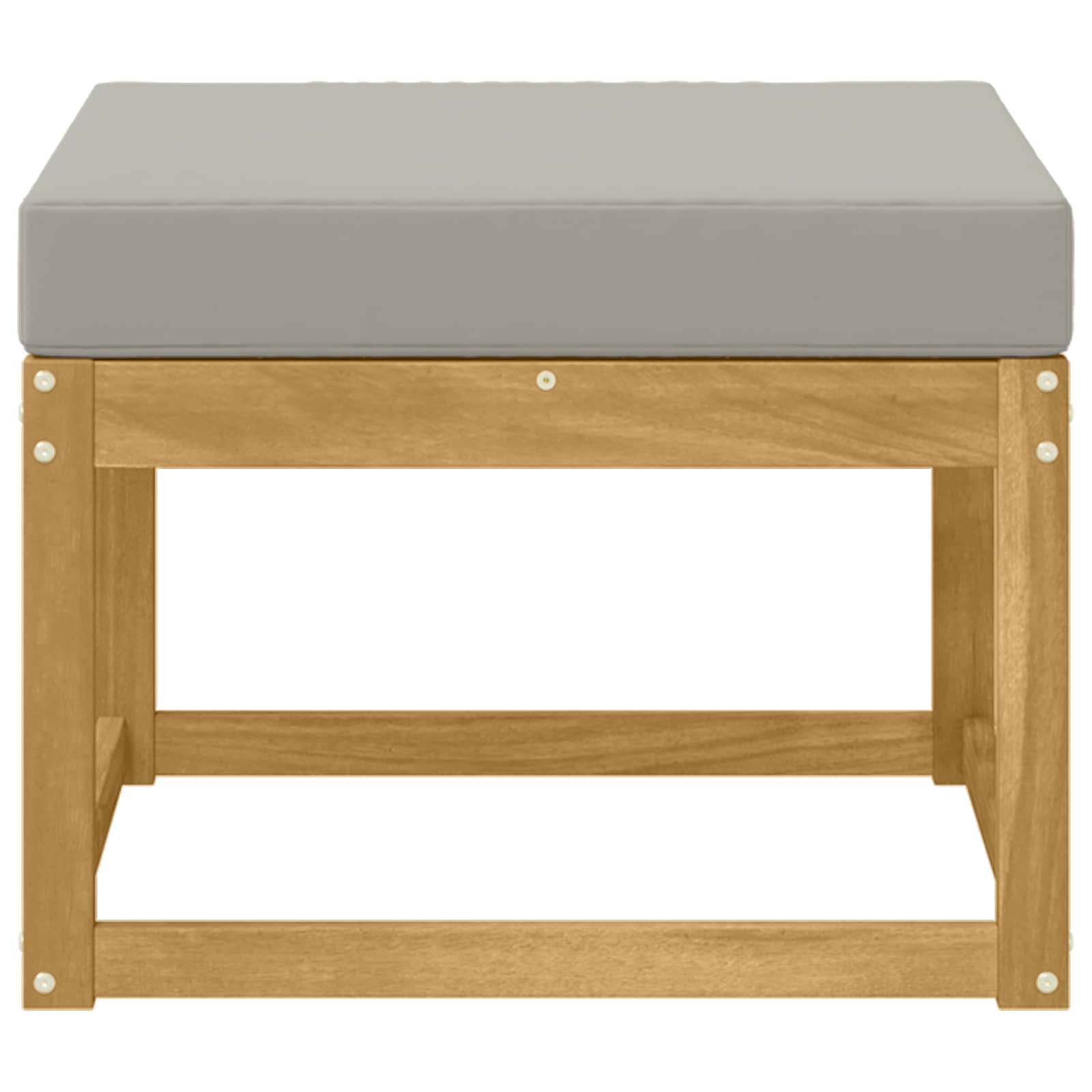 Outdoor Hocker Massief Acaciahout Wit image 3