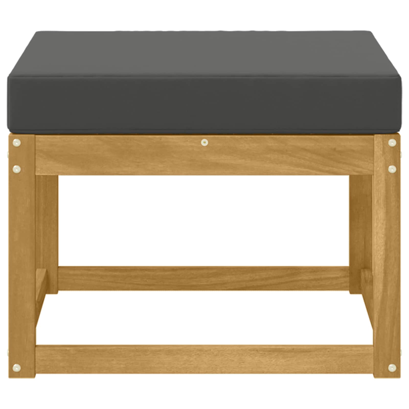 Outdoor Hocker Massief Acaciahout Wit image 3