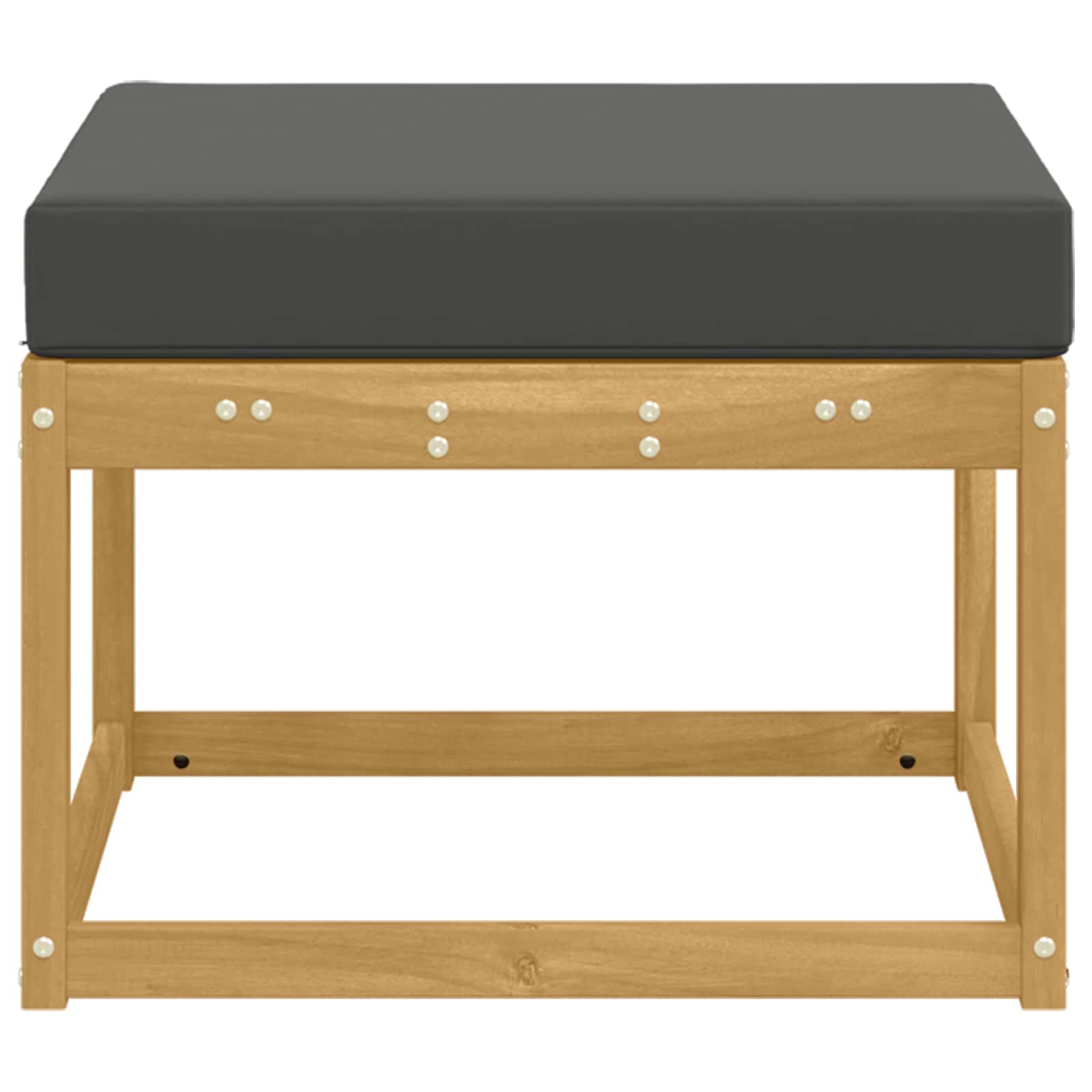 Outdoor Hocker Massief Acaciahout Wit image 4