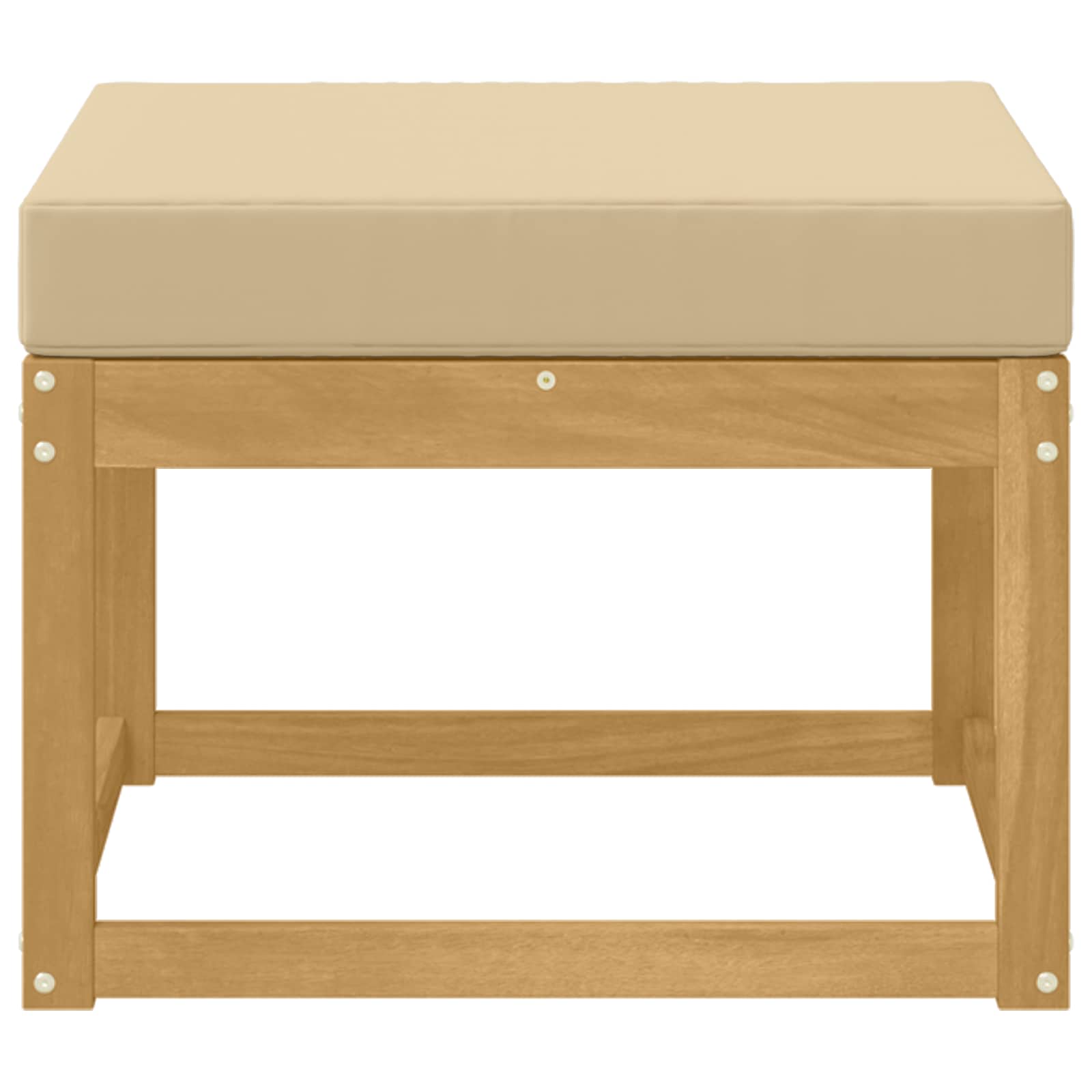 Outdoor Hocker Massief Acaciahout Wit image 3