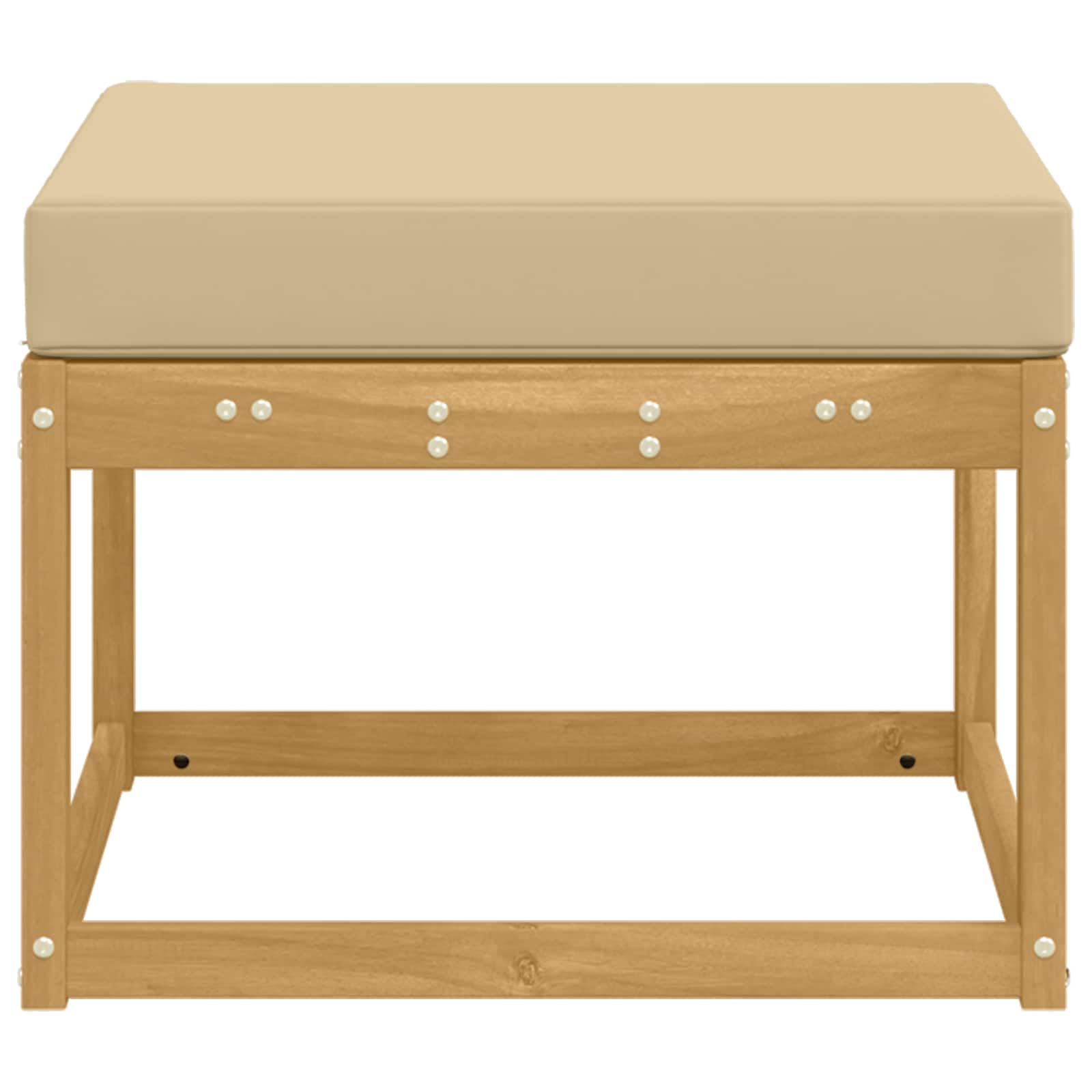 Outdoor Hocker Massief Acaciahout Wit image 4