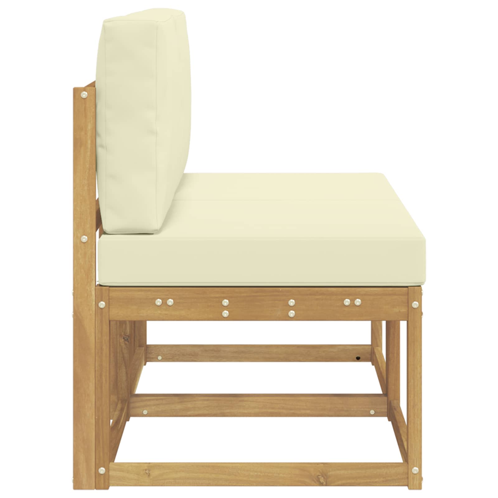 2 Stuk Buiten Midden Sofa Massief Acaciahout Wit image 4