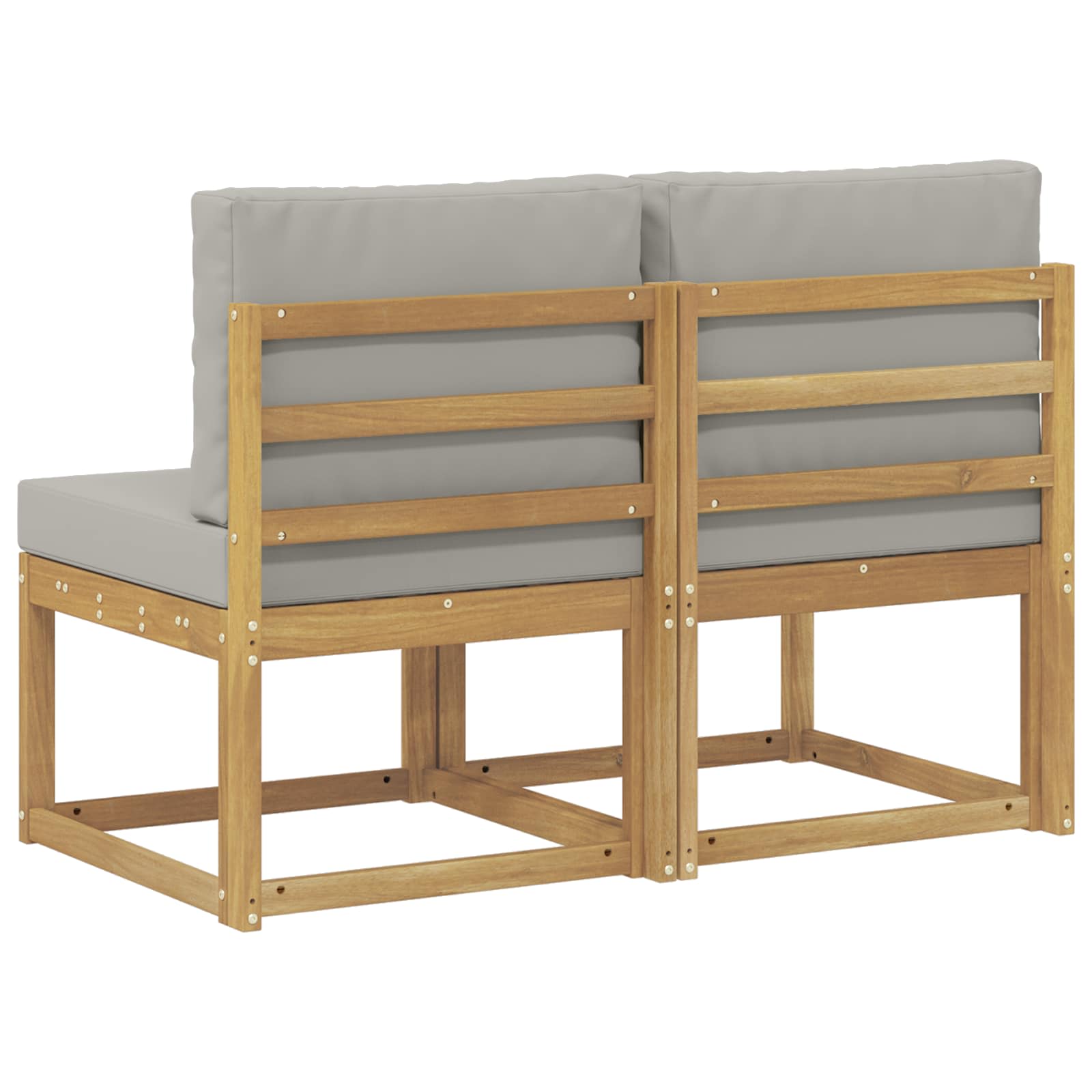 2 Stuk Buiten Midden Sofa Massief Acaciahout Wit image 5