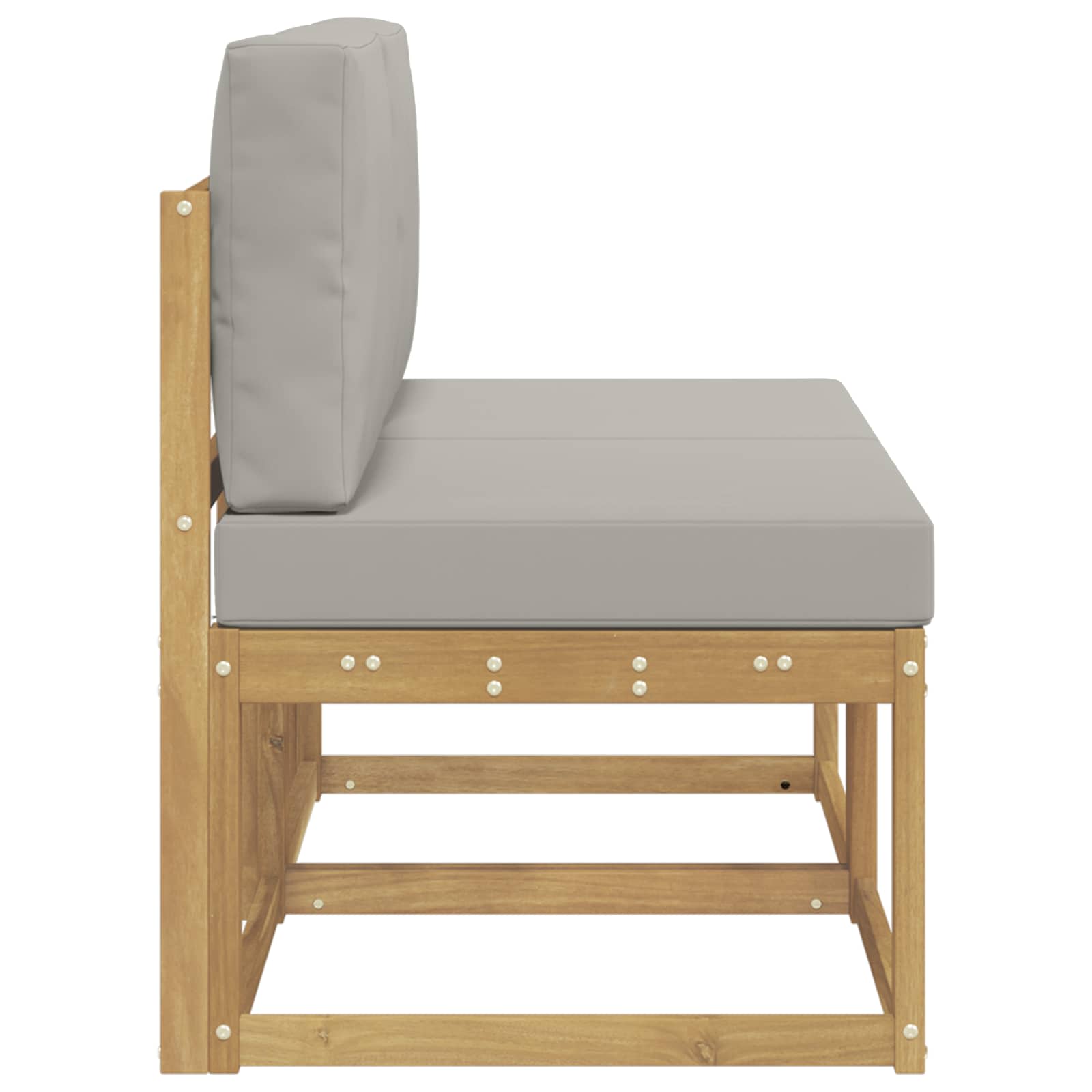 2 Stuk Buiten Midden Sofa Massief Acaciahout Wit image 4