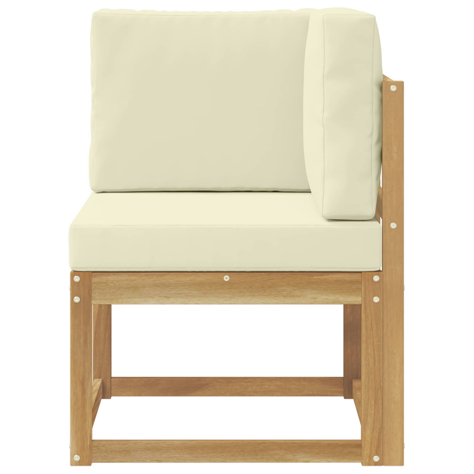 Buiten Hoek Sofa Massief Acaciahout Wit image 3