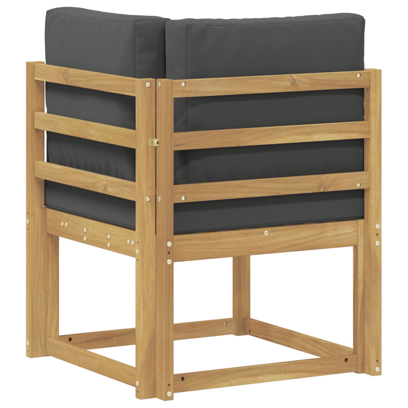 Buiten Hoek Sofa Massief Acaciahout Wit image 5