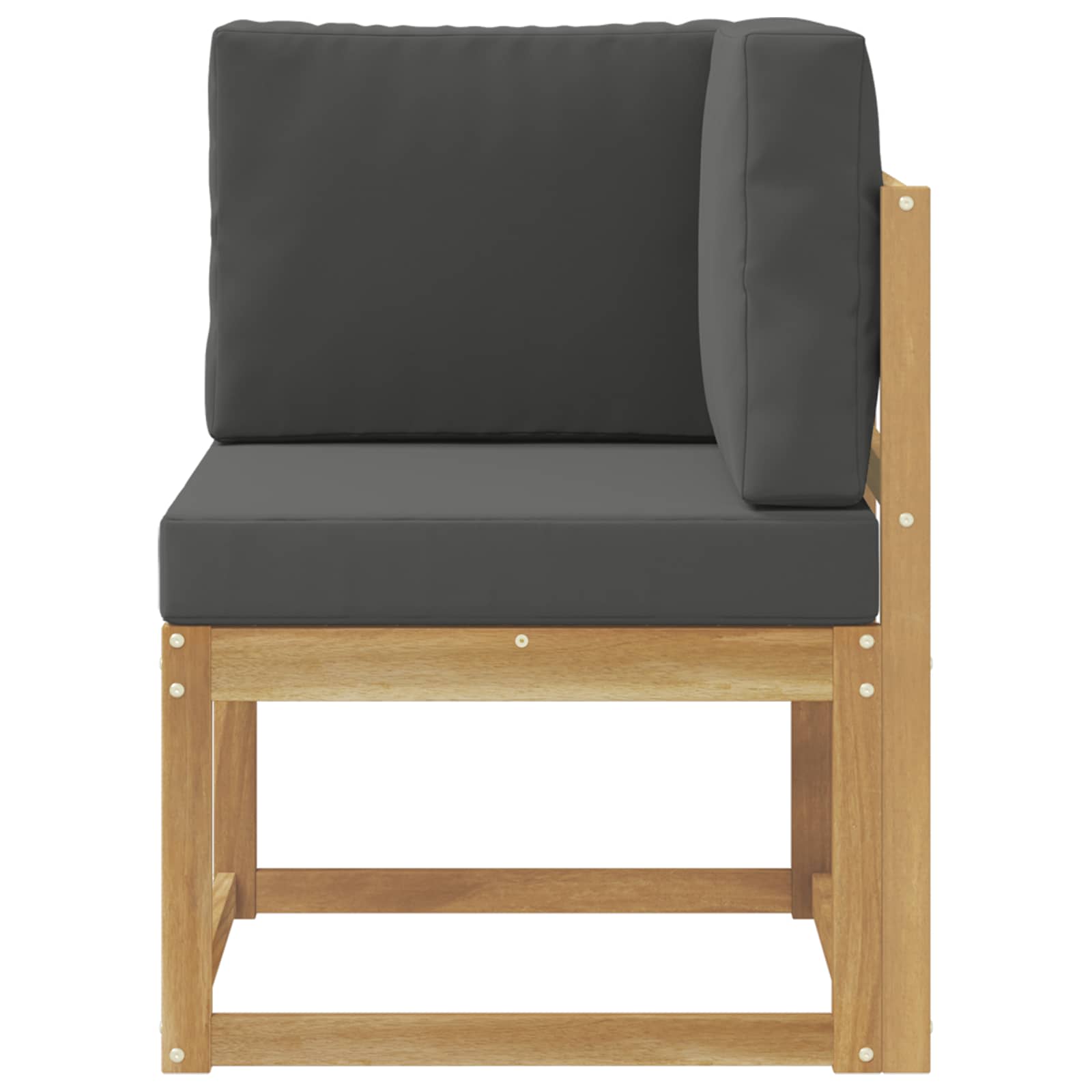Buiten Hoek Sofa Massief Acaciahout Wit image 3
