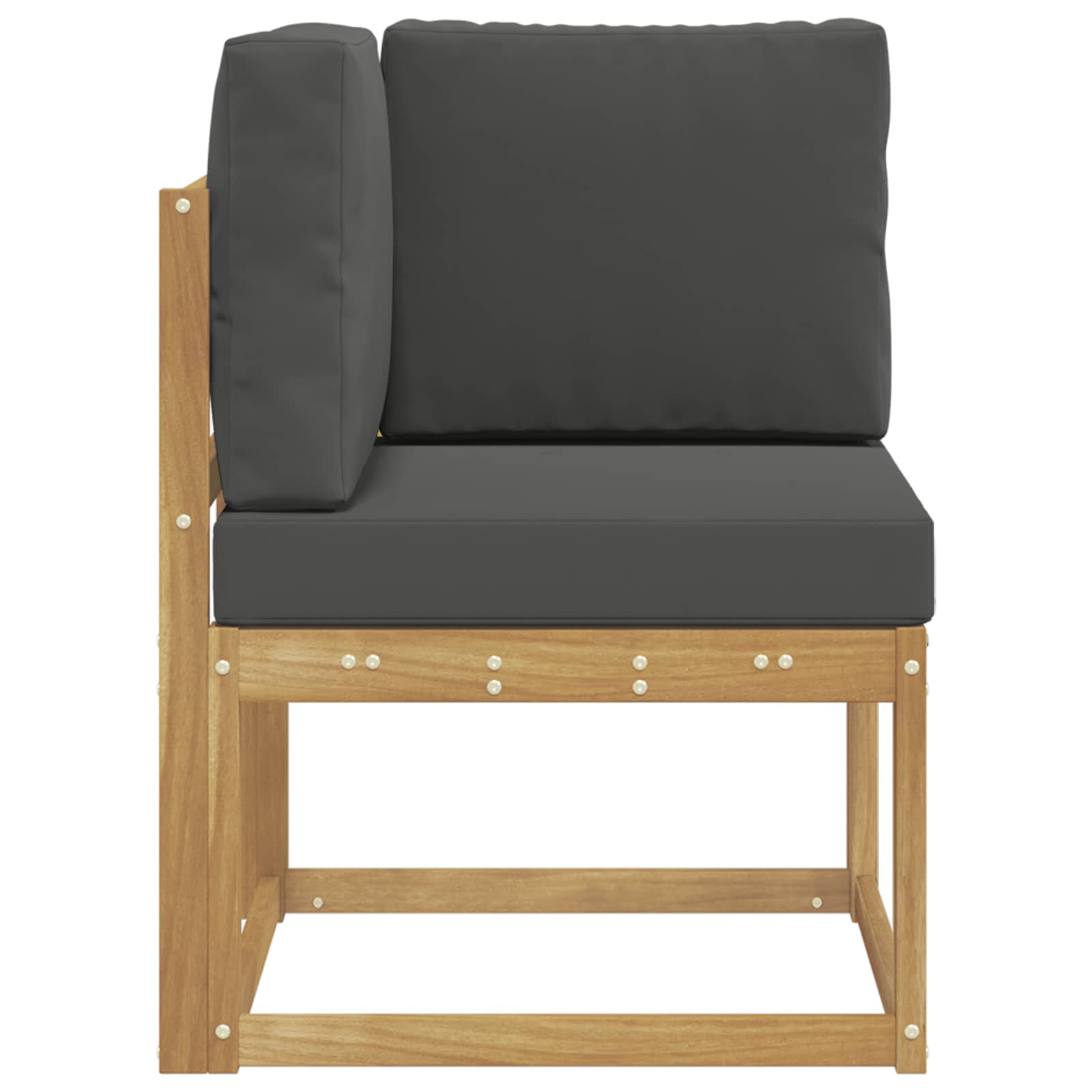 Buiten Hoek Sofa Massief Acaciahout Wit image 4