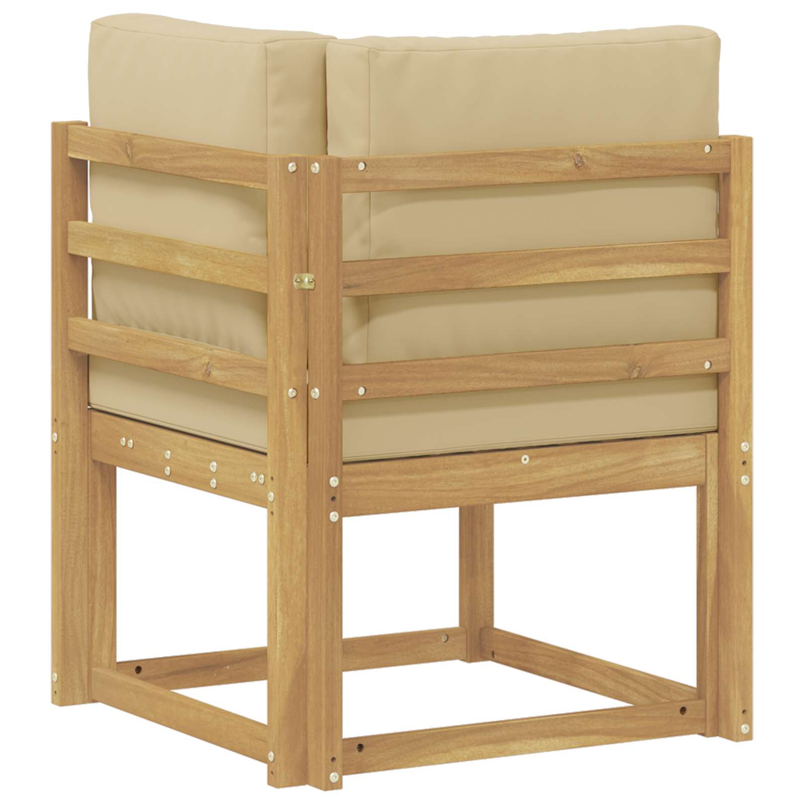 Buiten Hoek Sofa Massief Acaciahout Wit image 5