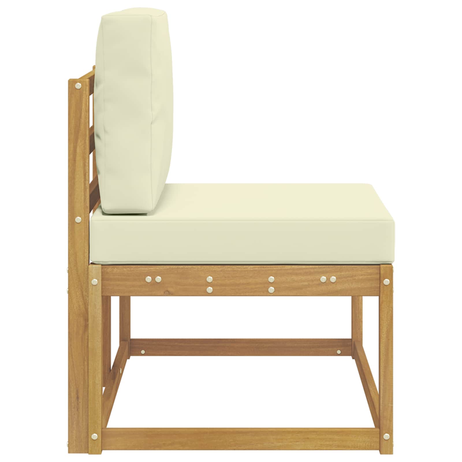 Buiten Eind Sofa Wit 91 x 63 x 73 cm Massief Acaciahout image 4