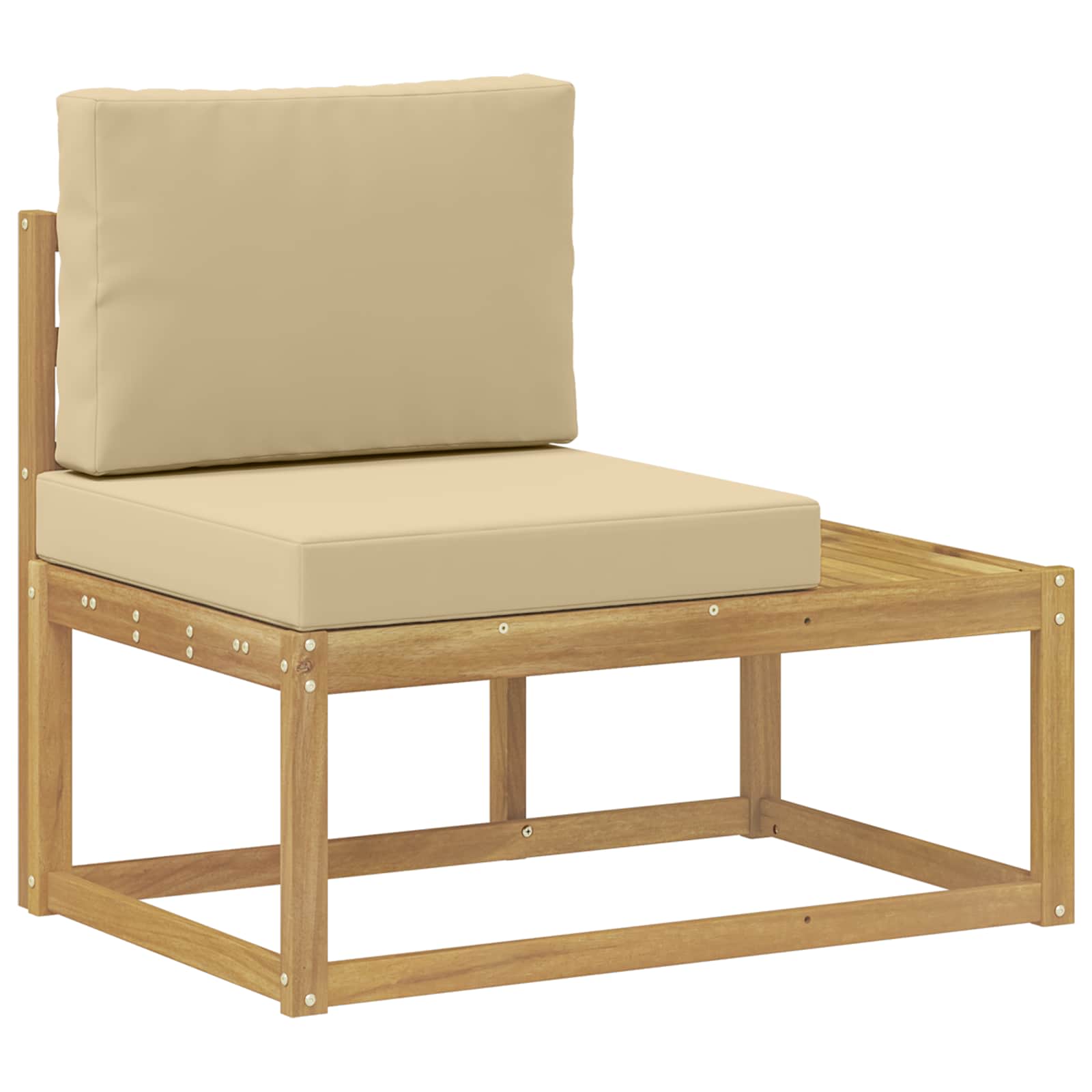 Buiten Eind Sofa Wit 91 x 63 x 73 cm Massief Acaciahout image 2