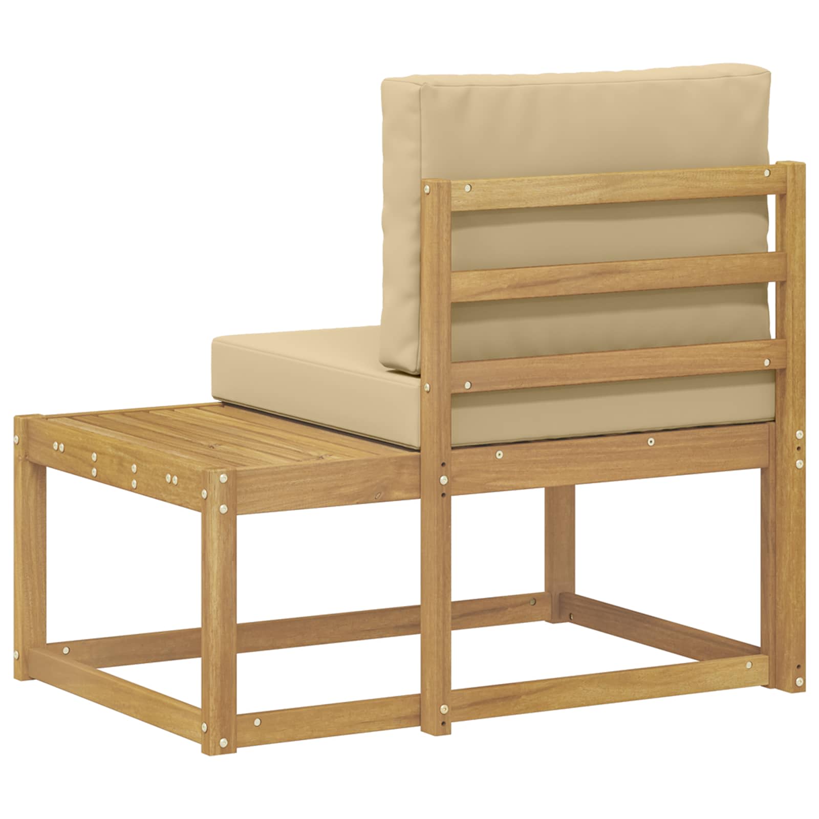 Buiten Eind Sofa Wit 91 x 63 x 73 cm Massief Acaciahout image 5