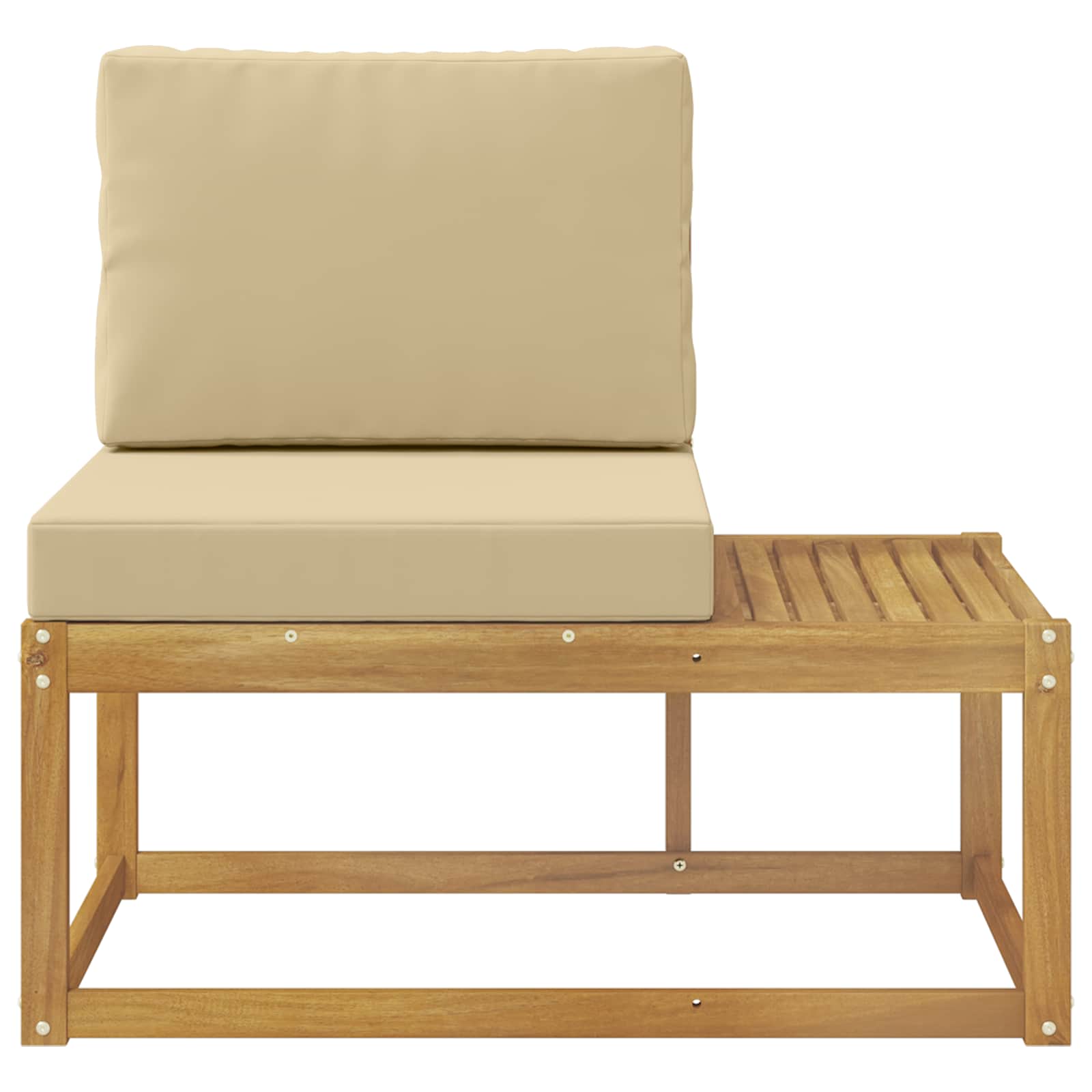 Buiten Eind Sofa Wit 91 x 63 x 73 cm Massief Acaciahout image 3