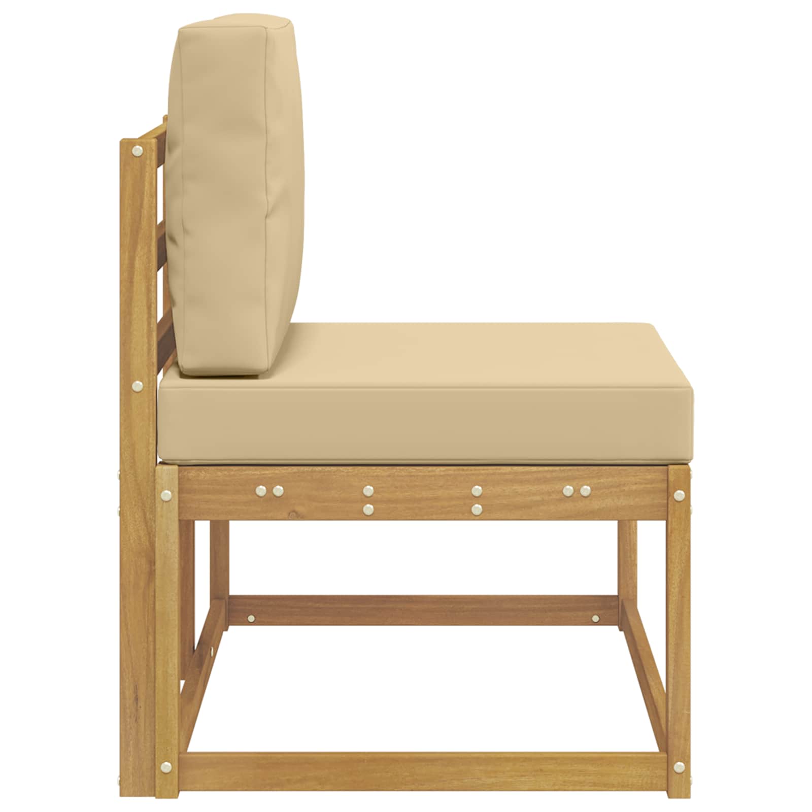 Buiten Eind Sofa Wit 91 x 63 x 73 cm Massief Acaciahout image 4