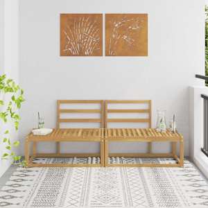 Zunanji končni kavč 2 Kos Bela 182,5 x 63 x 73 cm