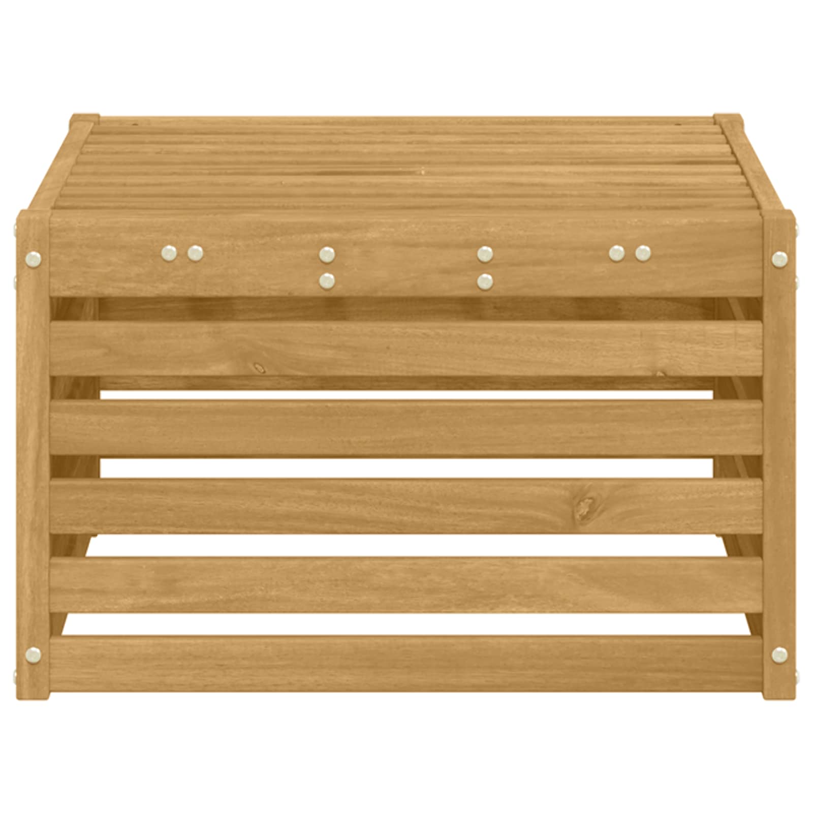 Buiten Voetenbank Massief Acaciahout Wit 59 x 59 x 37 cm image 4