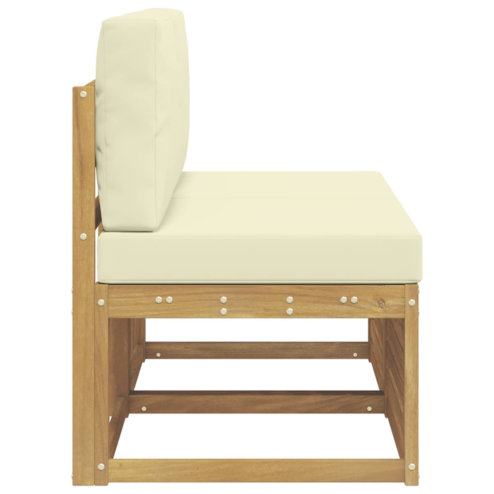 2 Stuk Buiten Midden Sofa Massief Acaciahout Wit image 4
