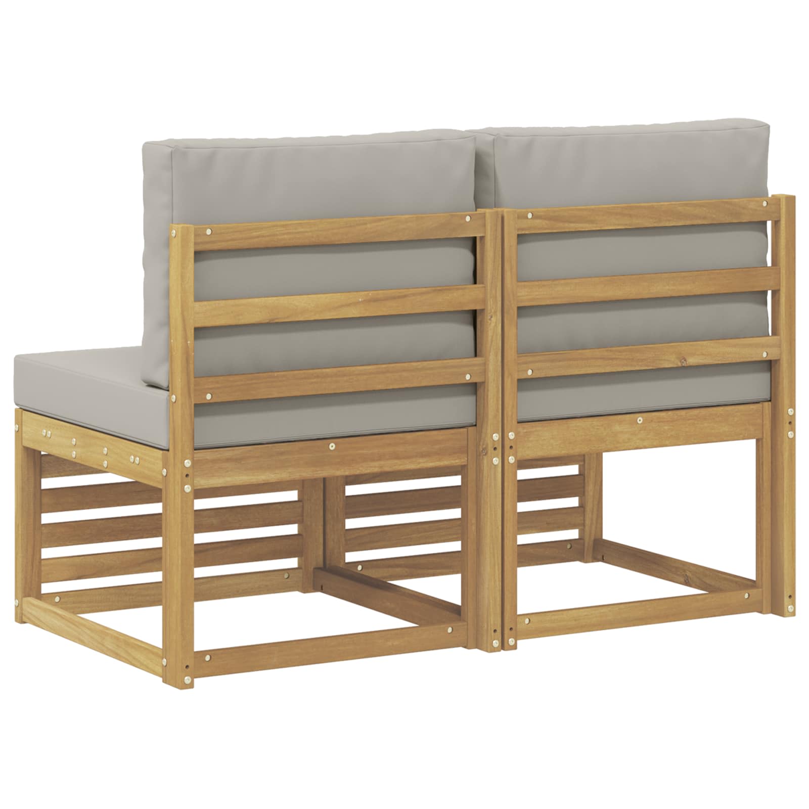 2 Stuk Buiten Midden Sofa Massief Acaciahout Wit image 5