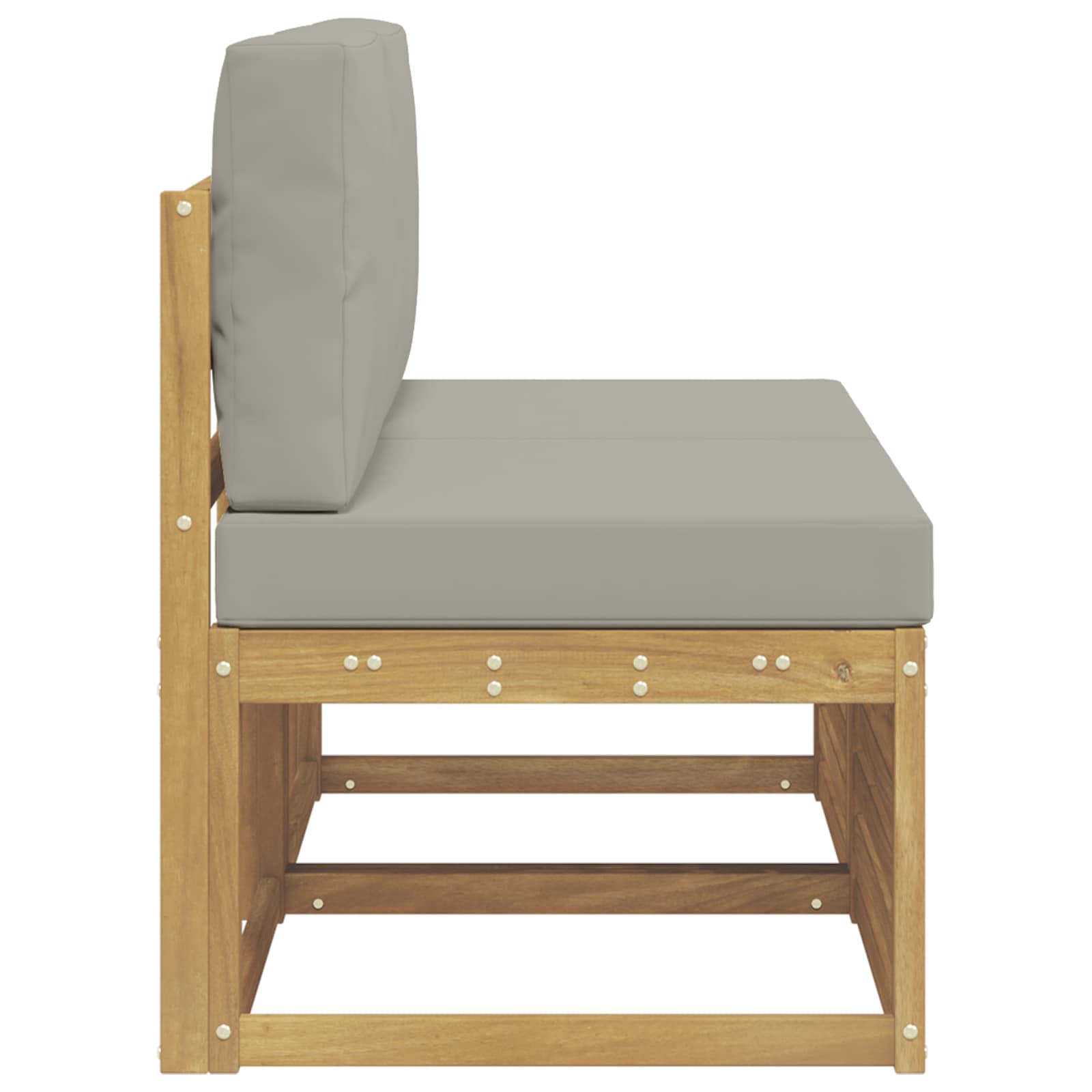 2 Stuk Buiten Midden Sofa Massief Acaciahout Wit image 4