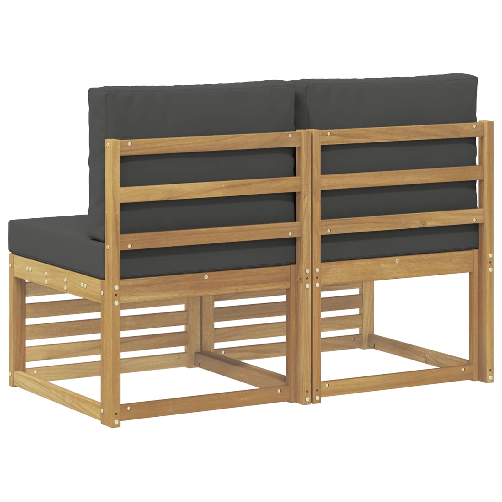 2 Stuk Buiten Midden Sofa Massief Acaciahout Wit image 5