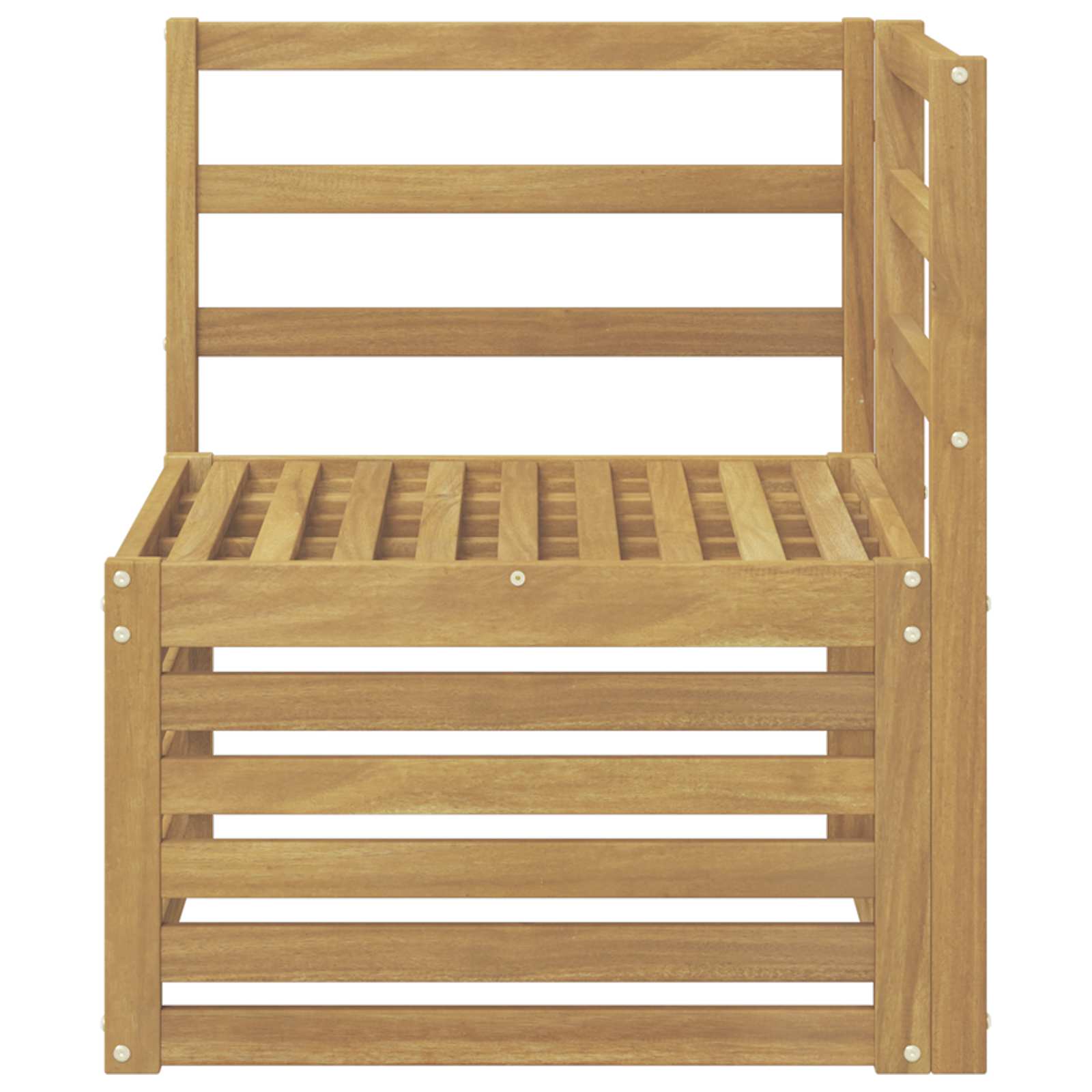 Buiten Hoek Sofa Massief Acaciahout Wit 63 x 63 x 73 cm image 3