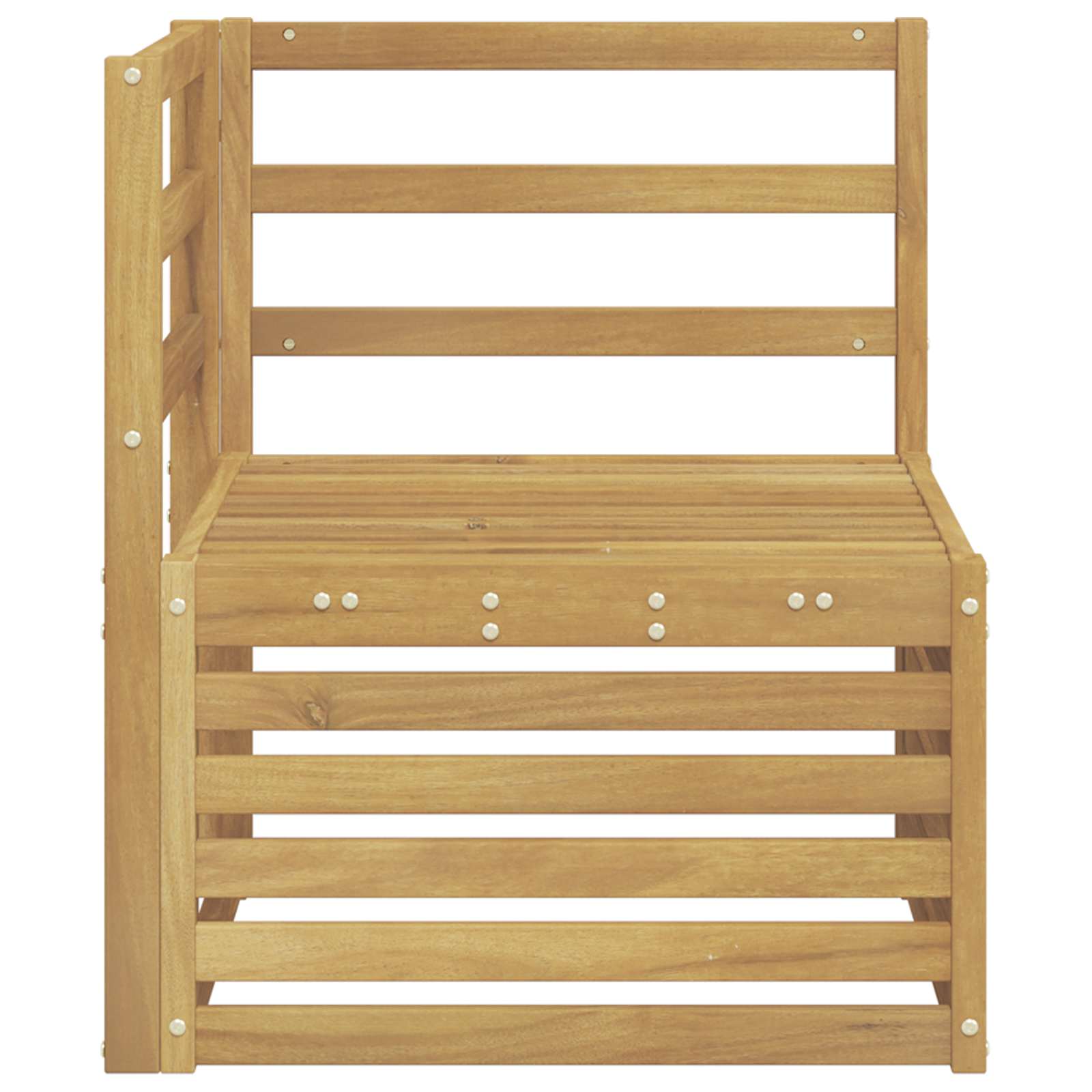 Buiten Hoek Sofa Massief Acaciahout Wit 63 x 63 x 73 cm image 4